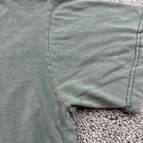 St Thomas Shirt Mens Extra Large Green White Virgin Islans USVI Casual FLAW - Picture 4 of 12